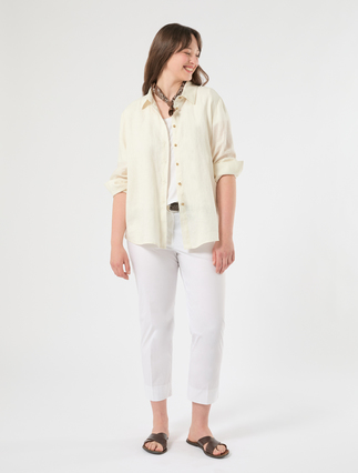 Slim-fit cotton and nylon trousers - Marina Rinaldi