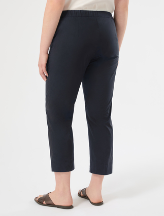 Slim-fit cotton and nylon trousers - ULTRAMARINE - Marina Rinaldi - 4