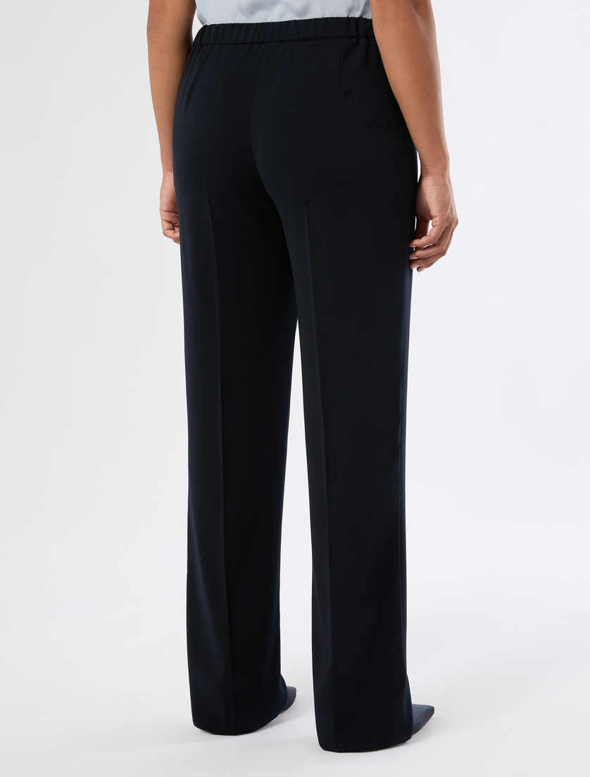 Straight-fit fluid cady trousers - ULTRAMARINE - Marina Rinaldi - 4