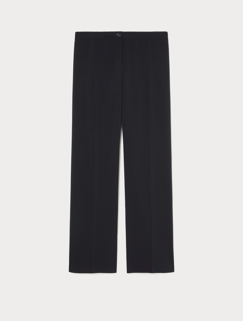 Straight-fit fluid cady trousers - ULTRAMARINE - Marina Rinaldi
