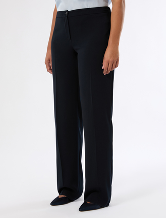 Straight-fit fluid cady trousers - ULTRAMARINE