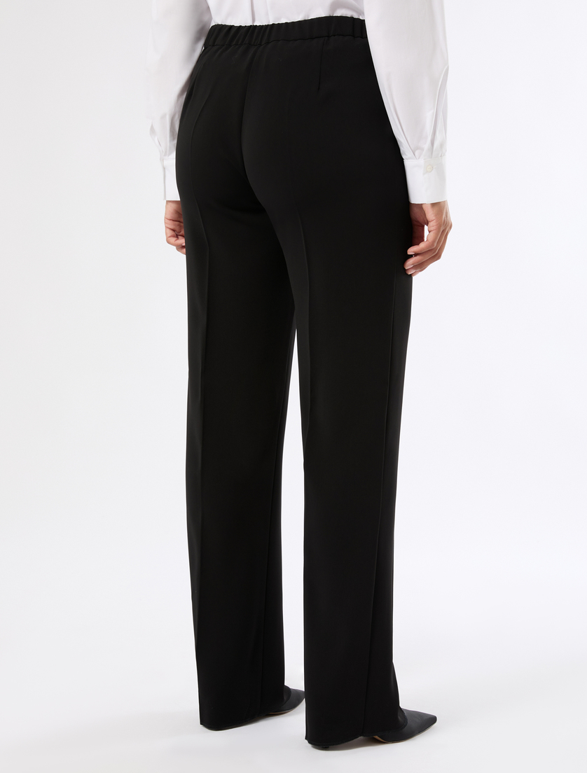 Straight-fit fluid cady trousers - BLACK - Marina Rinaldi - 4