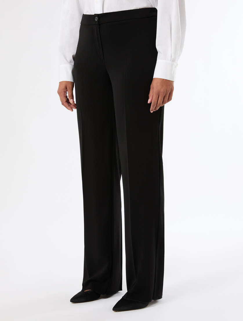 Straight-fit fluid cady trousers - BLACK - Marina Rinaldi - 3