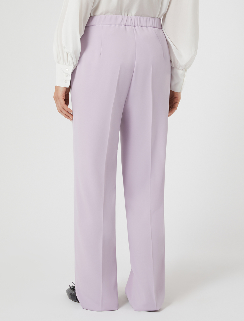 Straight-fit fluid cady trousers - LAVENDER - Marina Rinaldi - 4