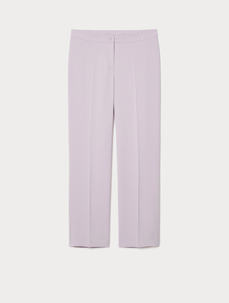 Straight-fit fluid cady trousers - Marina Rinaldi