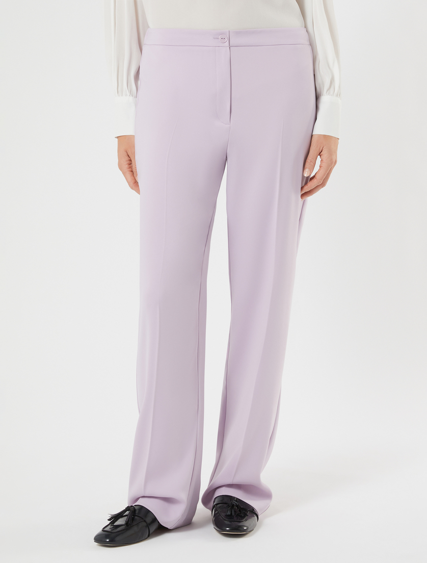 Straight-fit fluid cady trousers - LAVENDER - Marina Rinaldi - 3