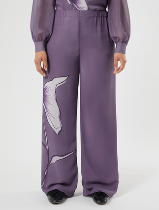 Georgette trousers - MAUVE
