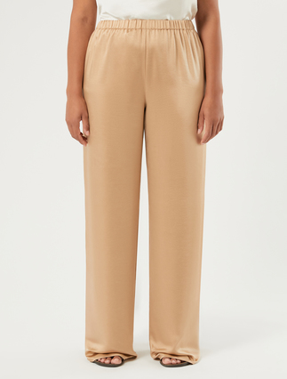 Satin trousers - BEIGE