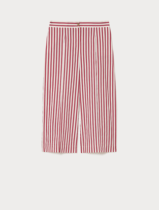 Cropped trousers in cotton and nylon - Marina Rinaldi