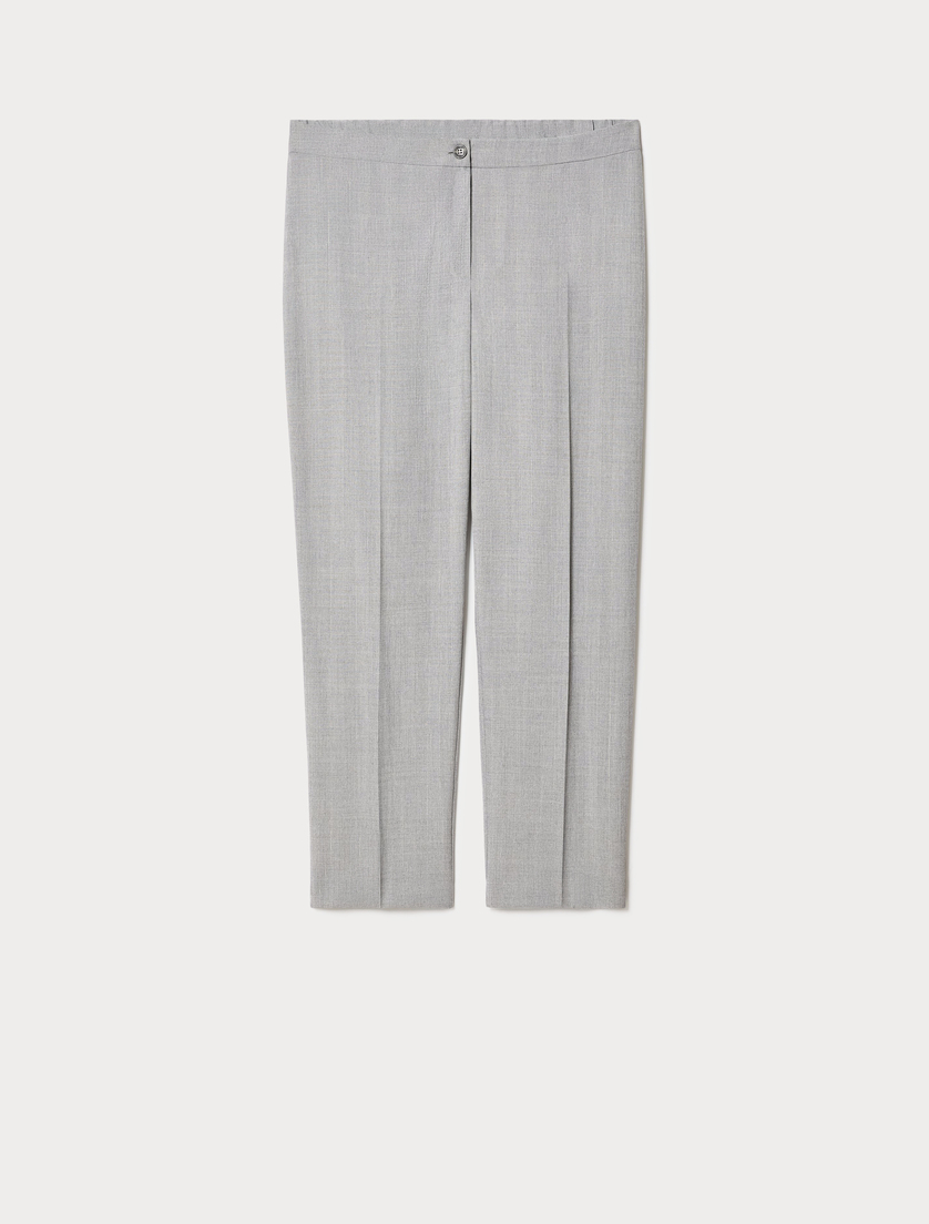 Slim-fit twill trousers - MEDIUM GREY - Marina Rinaldi