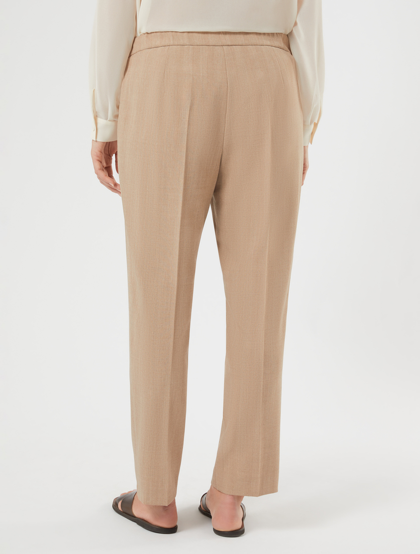 Slim-fit twill trousers - HAZELNUT BROWN - Marina Rinaldi - 4