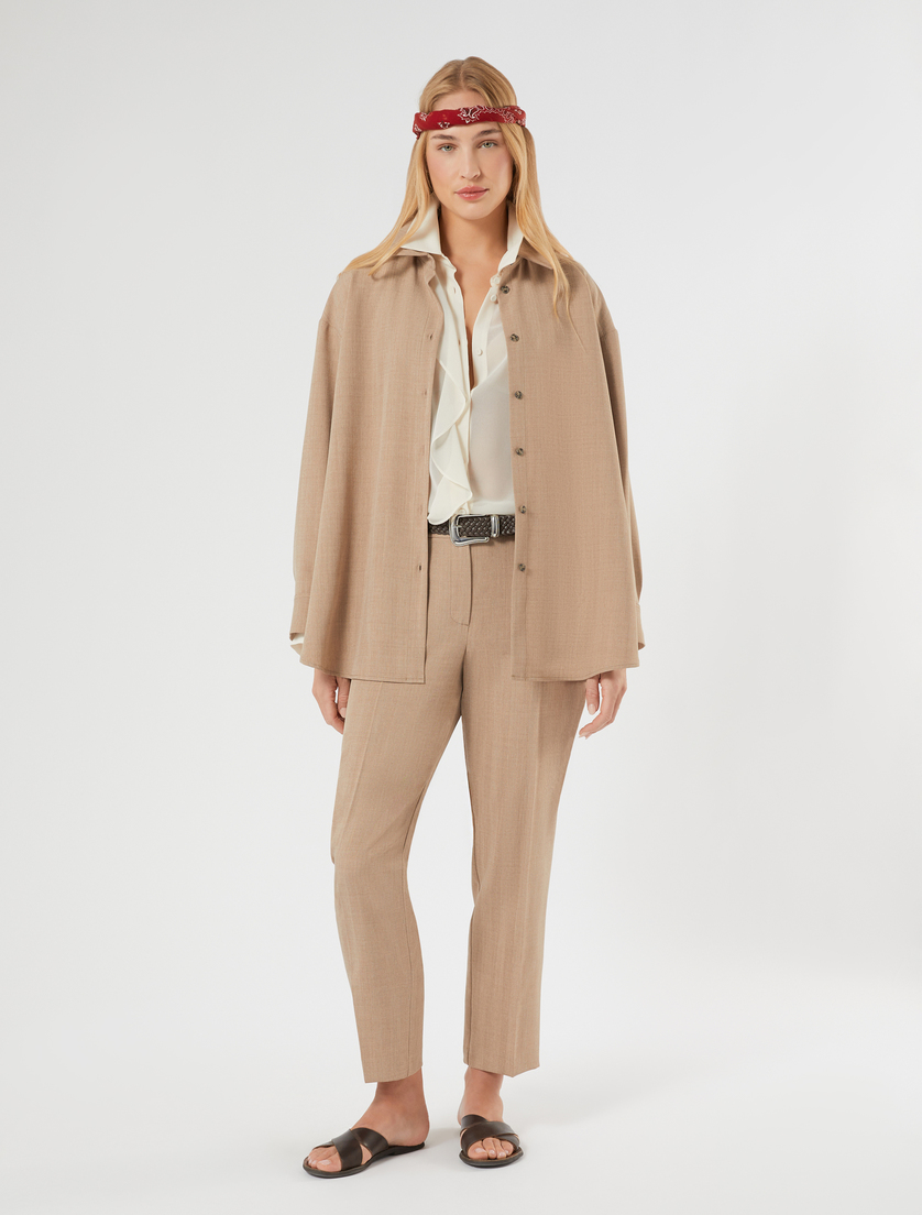 Slim-fit twill trousers - Marina Rinaldi