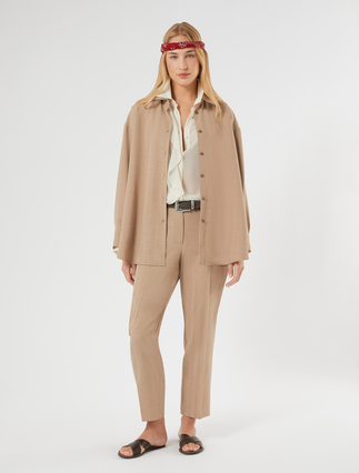 Slim-fit twill trousers - Marina Rinaldi