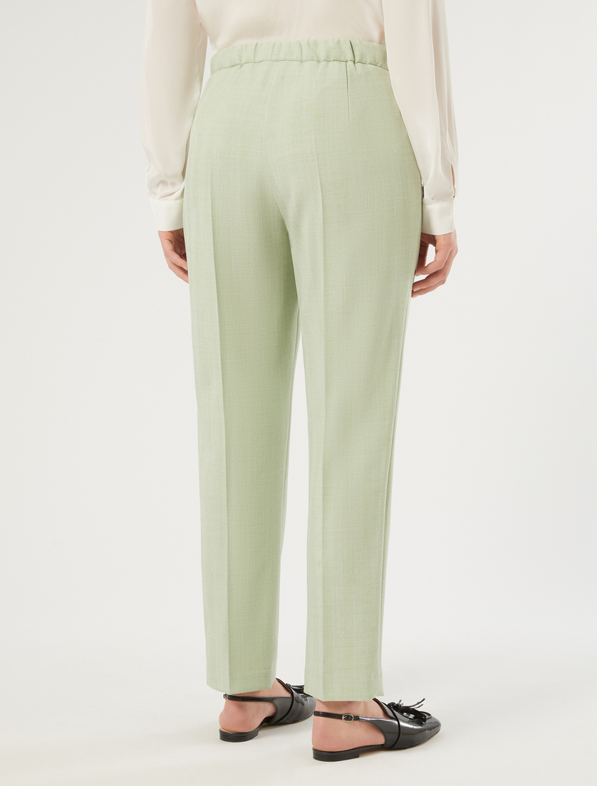Slim-fit twill trousers - SAGE GREEN - Marina Rinaldi - 4
