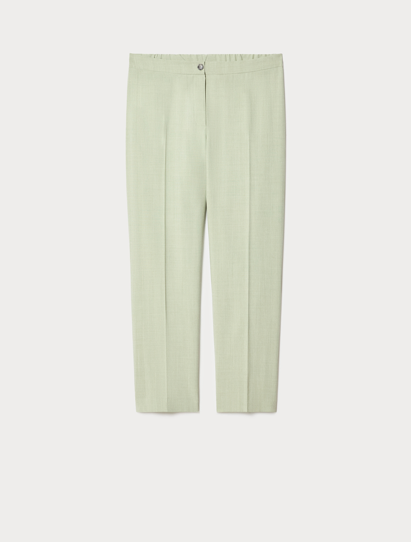 Slim-fit twill trousers - SAGE GREEN - Marina Rinaldi