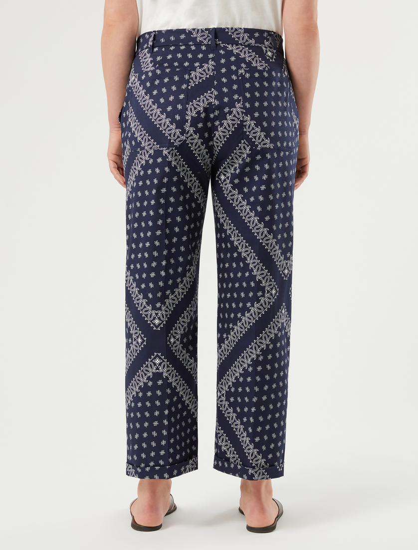 Pantalon en sergé de coton - BLEU MARINE - Marina Rinaldi - 4