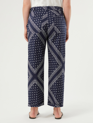 Cotton twill trousers - ULTRAMARINE - Marina Rinaldi - 4