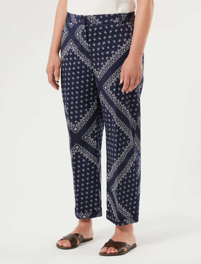 Pantalon en sergé de coton - BLEU MARINE - Marina Rinaldi - 3