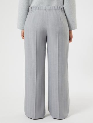 Wide-fit twill trousers - MEDIUM GREY - Marina Rinaldi - 4