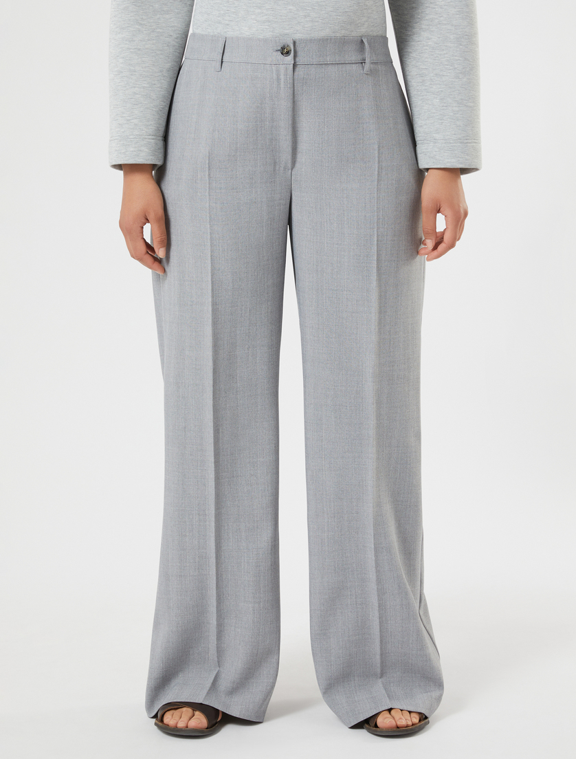 Wide-fit twill trousers - MEDIUM GREY - Marina Rinaldi - 3