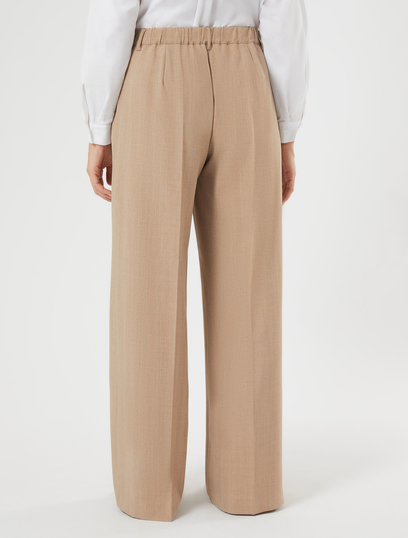 Wide-fit twill trousers - HAZELNUT BROWN - Marina Rinaldi - 4