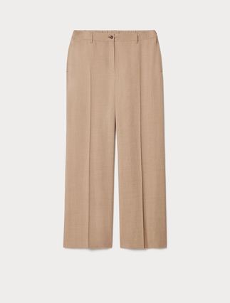 Wide-fit twill trousers - Marina Rinaldi