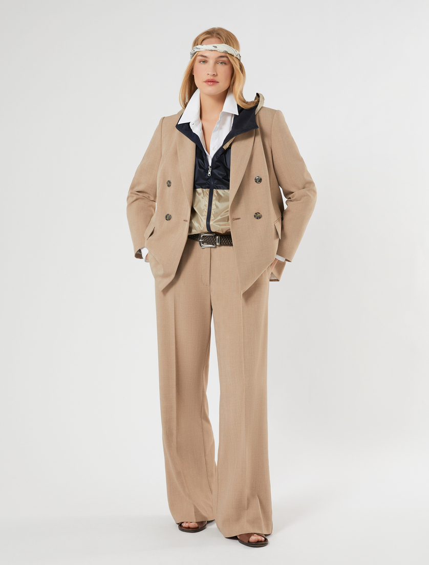 Wide-fit twill trousers - Marina Rinaldi