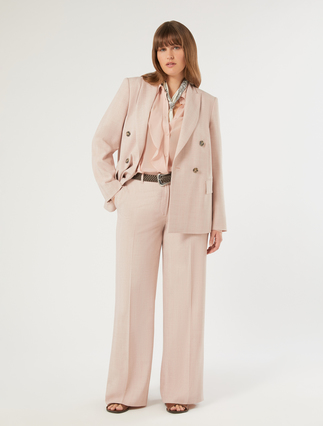 Wide-fit twill trousers - Marina Rinaldi