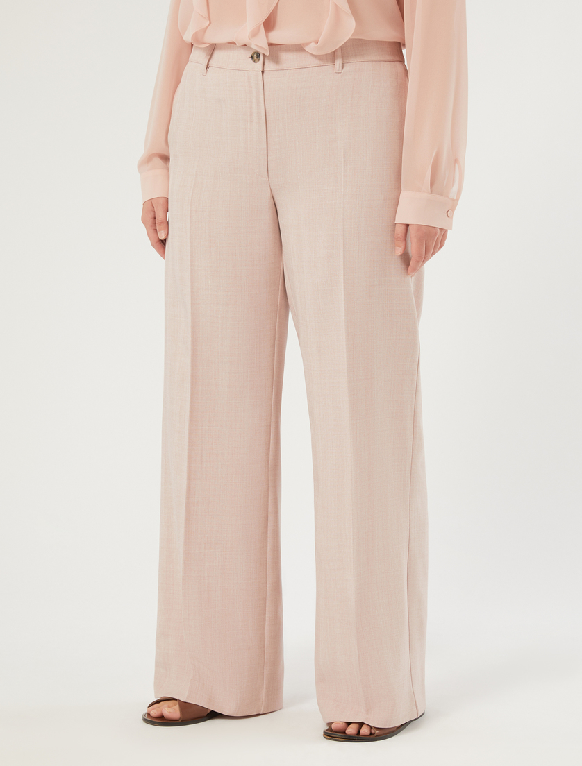 Wide-fit twill trousers - SHADED PINK - Marina Rinaldi - 3