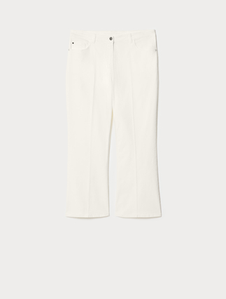 Flared cotton drill trousers - Marina Rinaldi