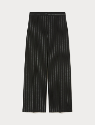 Pinstriped linen trousers - Marina Rinaldi