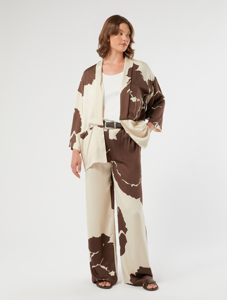 Viscose satin trousers - Marina Rinaldi