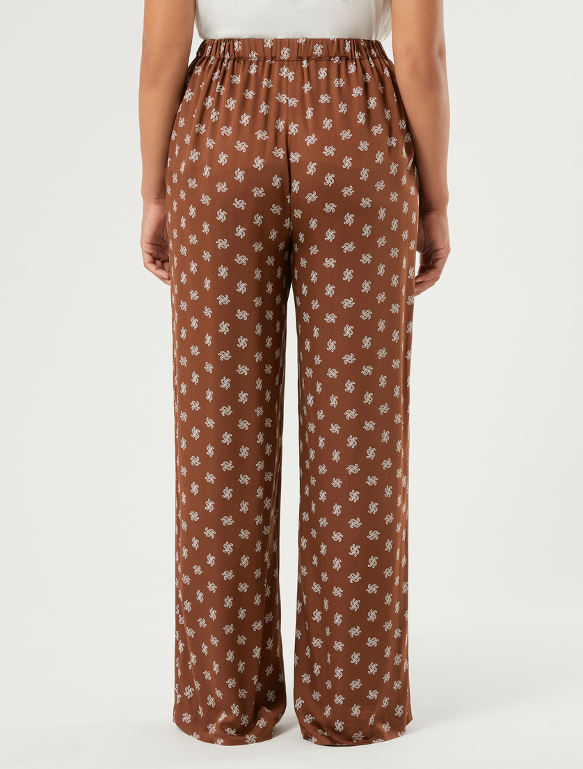 Hose aus Viskosesatin - BRAUN - Marina Rinaldi - 4