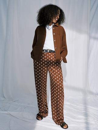 Viscose satin trousers - Marina Rinaldi