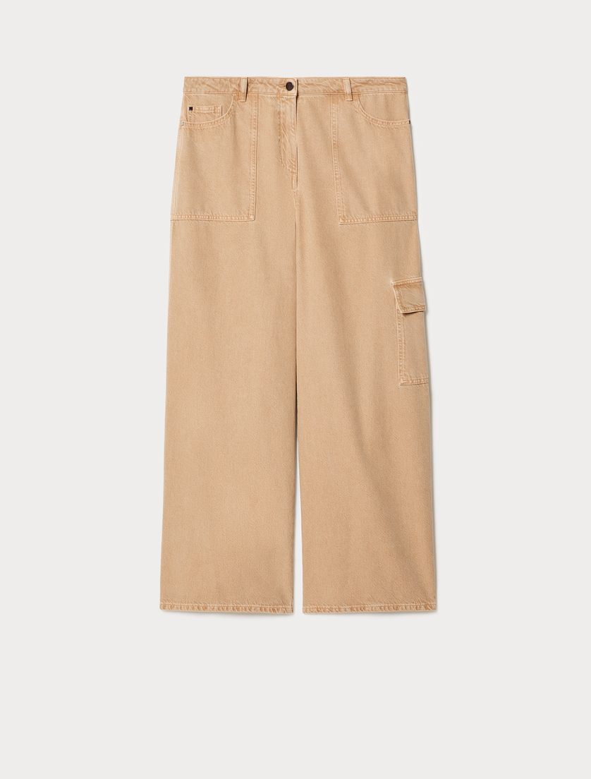 Pantaloni in tencel e cotone - BISCOTTO - Marina Rinaldi