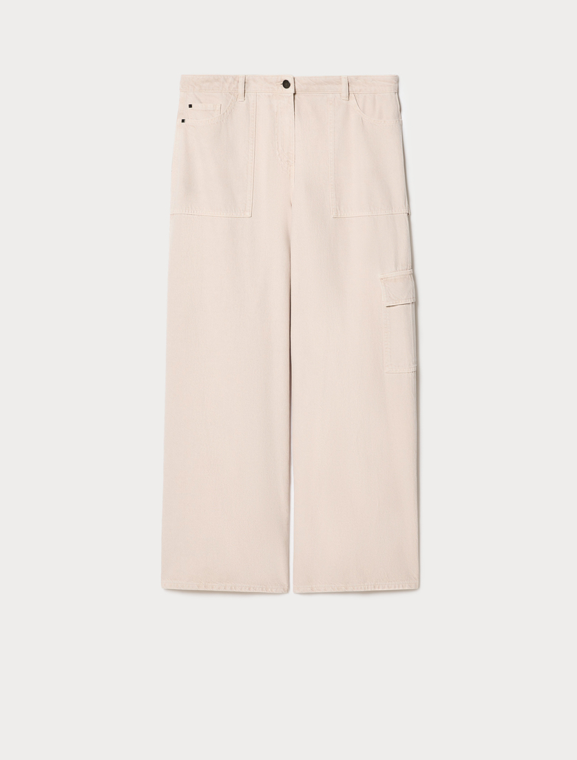 Pantaloni in tencel e cotone - ROSA ANTICO - Marina Rinaldi