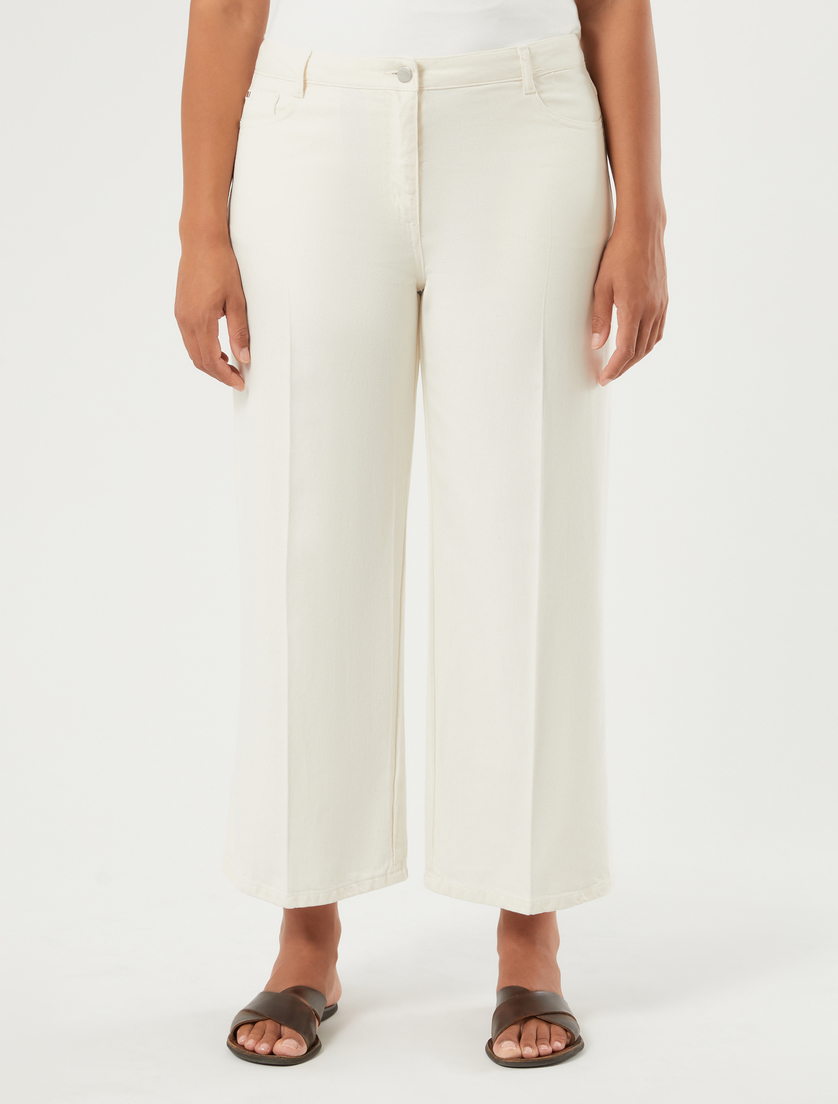 Tencel bull denim jeans - WHITE - Marina Rinaldi - 3