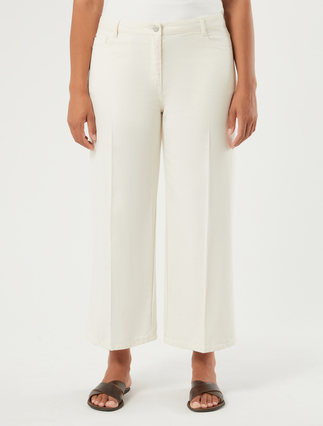 Tencel bull denim jeans - WHITE