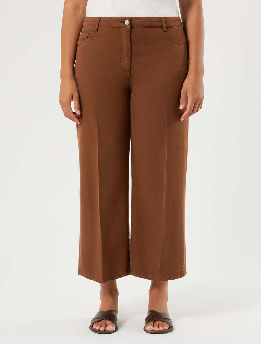 Tencel bull denim jeans - BROWN - Marina Rinaldi - 3