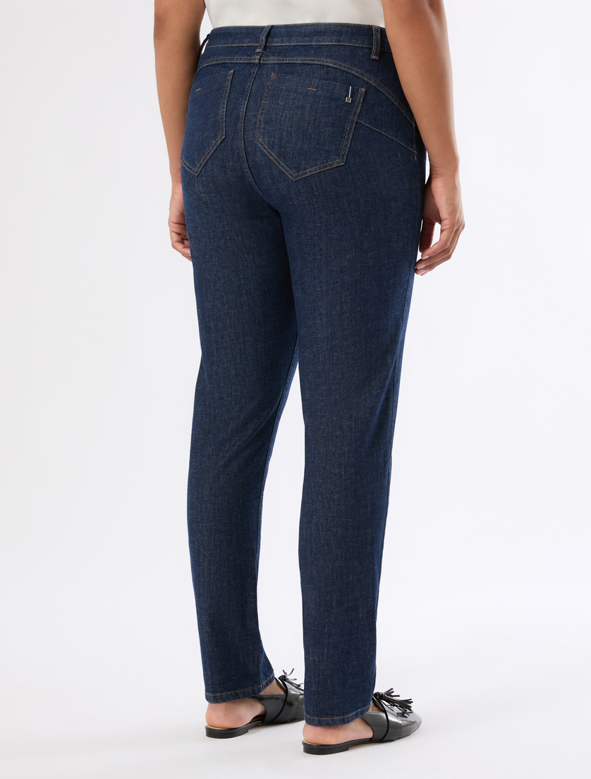 Shaping-fit stretch denim jeans - MIDNIGHTBLUE - Marina Rinaldi - 4