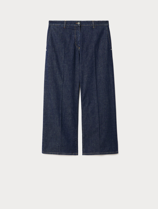 Wide-fit stretch denim jeans - Marina Rinaldi