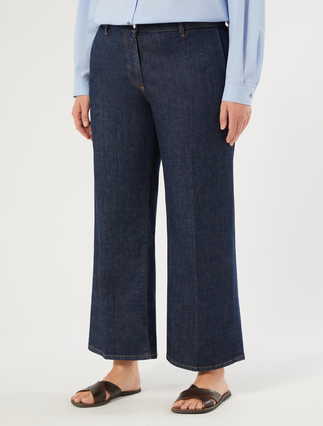 Wide-fit stretch denim jeans - MIDNIGHTBLUE