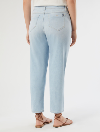 Slim-fit Tencel cotton jeans - LIGHT BLUE - Marina Rinaldi - 4