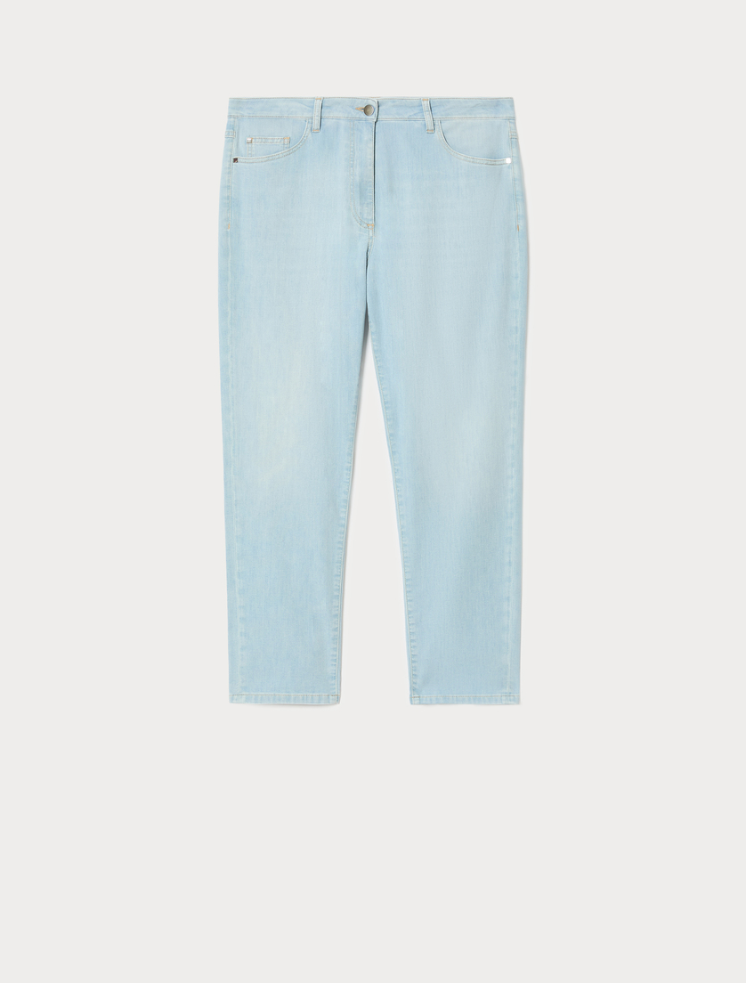 Slim-fit Tencel cotton jeans - LIGHT BLUE - Marina Rinaldi