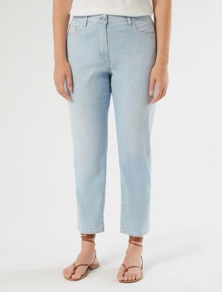 Slim-fit Tencel cotton jeans - LIGHT BLUE