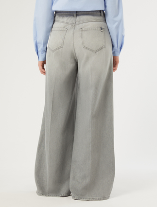 Straight-fit stretch denim jeans - MEDIUM GREY - Marina Rinaldi - 4