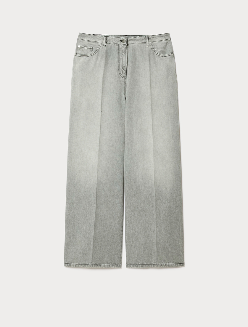 Straight-fit stretch denim jeans - MEDIUM GREY - Marina Rinaldi