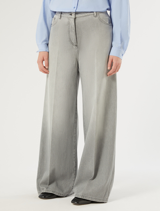 Straight-fit stretch denim jeans - MEDIUM GREY