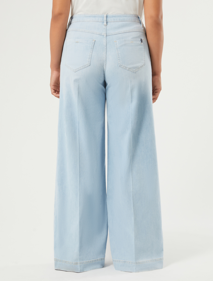 Jeansy z bawełny tencel - JASNONIEBIESKI - Marina Rinaldi - 4