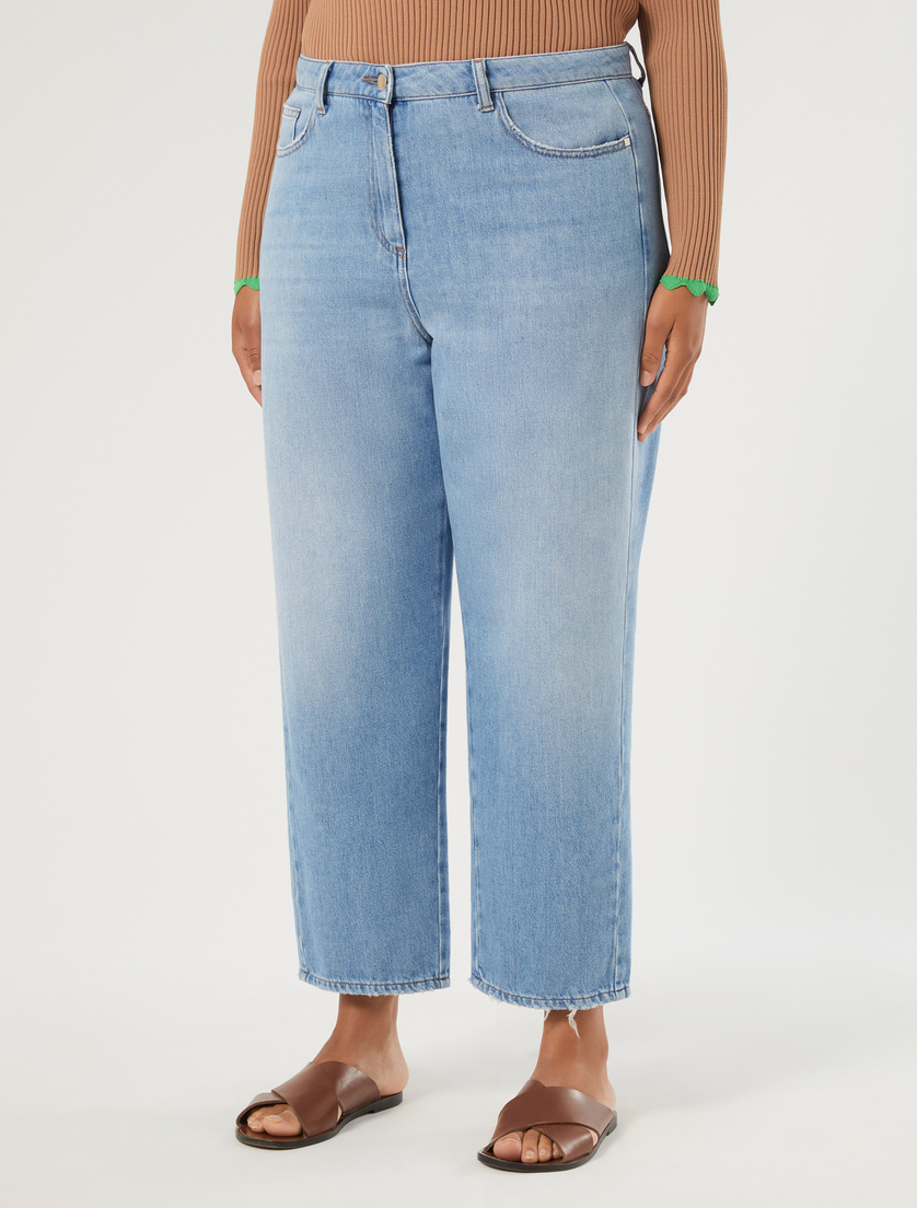 Stretch denim barrel-leg jeans - MIDNIGHTBLUE - Marina Rinaldi - 3